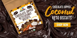 Chocolate-Dipped Keto Coconut Biscuits