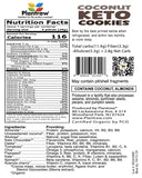 Coconut Keto Cookies (7oz) - Vegan, Organic, Gluten-Free, 0g Refined Carbs. 2.8g Net Carbs. Plantraw.com