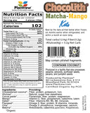 Chocolith® - Mango-Matcha-Keto (7.2oz) - Vegan, Organic, Gluten-Free, 0g Refined Carbs. 3.2g Net Carbs. Plantraw.com