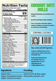 Coconut-Date Rolls - Original (7oz) - 0g refined carbs. Gluten free, Raw, vegan, organic, paleo friendly. Plantraw.com