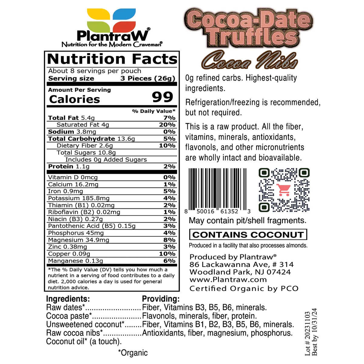 Chocolith® Nibs (7oz) Vegan, GlutenFree, Paleo, 0g Refined Carbs