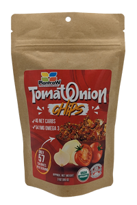 Tomato-Onion Chips - Natural, Dehydrated, Kosher, Organic, Keto-Friendly Chips.