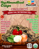 Veg-Almond-Seed Wafers - BELL PEPPER & ONION (3oz): Gluten-Free, Dehydrated, Natural Crackers