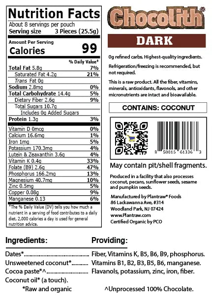 Chocolith® - Dark (7 oz). 0g refined carbs. Paleo. Gluten free