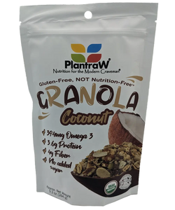 Granola - Coconut (Grain-free, gluten-free with neither added sugar nor sweeteners) Plantraw.com