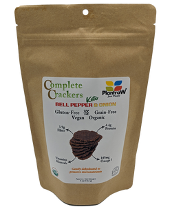 Complete Crackers - KETO BELL PEPPER & ONION (5oz): Gluten-Free, Dehydrated