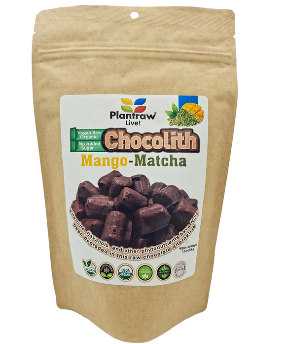 Chocolith® - Mango-Matcha-Keto (7.2oz) - Vegan, Organic, Gluten-Free, 0g Refined Carbs. 3.2g Net Carbs.