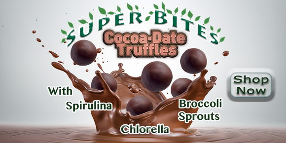 Superbites - Cocoa-Date Truffles with Spirulina