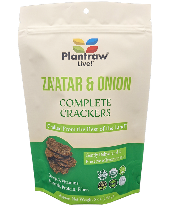 Complete Crackers - ZA'ATAR & ONION (5.1oz): Gluten-Free, Dehydrated